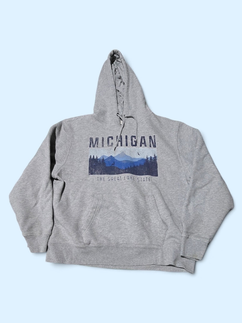 State of Mind Gray Michigan Scenic Pullover Hoodie